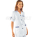 ISACCO CASACCA YORK BIANCO+R.BLU 65% POLYESTER  35% COTTON