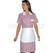 ISACCO CAMICE POSITANO CON GREMBIULINO M/M RIGA ROSA+BIANCO 65% POLYESTER  35% COTTON