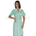 ISACCO CAMICE POSITANO M/M RIGATINO VERDE+BIANCO 100 % COTTON
