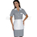 ISACCO CAMICE POSITANO CON GREMBIULINO M/M GRIGIO+BIANCO 65% POLYESTER  35% COTTON