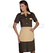 ISACCO CAMICE POSITANO CON GREMBIULINO M/M CACAO+BISCOTTO 65% POLYESTER  35% COTTON