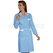 ISACCO CAMICE POSITANO AZZURRO+BIANCO 65% POLYESTER  35% COTTON
