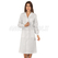 ISACCO CAMICE DONNA VICHY POLSI IN MAGLIA BIANCO 100 % COTTON