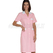 ISACCO CAMICE POSITANO M/M RIGATINO ROSA+BIANCO 100 % COTTON