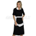 ISACCO CAMICE ANTILLE CON GREMBIULINO M/M VIENNA NERO 100 % COTTON