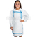 ISACCO BABY PETTORINA BIANCO+AZZURRO 100 % COTTON