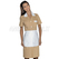 ISACCO CAMICE POSITANO CON GREMBIULINO M/M BISCOTTO+BIANCO 65% POLYESTER  35% COTTON