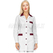ISACCO CASACCA MARBELLA BIANCO+BORDEAUX 65% POLYESTER  35% COTTON