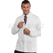 ISACCO GIACCA SPORT BIANCO BOTTONI A PRESSIONE 100 % COTTON