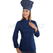 ISACCO GIACCA LADYCHEF BLU 65% POLYESTER  35% COTTON