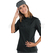 ISACCO GIACCA LADY SNAPS MEZZA MANICA NERO 65% POLYESTER  35% COTTON