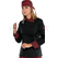 ISACCO GIACCA LADY SNAPS NERO+SUSHI 07 65% POLYESTER  35% COTTON