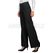 ISACCO PANTALONE PALAZZO NERO 96% POLYESTER 4% SPANDEX - SUPER STRETCH