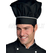 ISACCO CAPPELLO CUOCO NERO+BIANCO 65% POLYESTER  35% COTTON