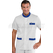 ISACCO CASACCA CORFU' M/M BIANCO+BLU CINA 65% POLYESTER  35% COTTON