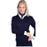 ISACCO MAGLIA COLLO A V BLU 50% WOOL (LANA)  50% ACRYLIC