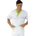ISACCO CASACCA COLLO A V BIANCO+ MELA UNISEX 100 % COTTON