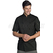 ISACCO GIACCA CUOCO EXTRA LIGHT M/M NERO 65% POLYESTER  35% COTTON