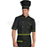 ISACCO GIACCA CUOCO ALICANTE EXTRA LIGHT NERO+MELA 65% POLYESTER  35% COTTON