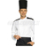 ISACCO GIACCA CUOCO MALAGA MICROFOR BIANCO+NERO 100 % COTTON