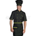 ISACCO GREMBIULE VITA CM 70X46 C/TASCA NERO+MELA 65% POLYESTER  35% COTTON