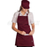 ISACCO GREMBIULE PICCADILLY BORDEAUX 65% POLYESTER  35% COTTON
