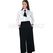 ISACCO GREMBIULE VERSAILLES CON SPACCO NERO 100 % POLYESTER