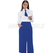 ISACCO GREMBIULE VERSAILLES CON SPACCO BLU CINA 100 % POLYESTER
