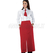 ISACCO GREMBIULE VERSAILLES CON SPACCO ROSSO 100 % POLYESTER