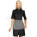 ISACCO CAMICE VENEZIA M/M NERO + CODINO GRIGIO CON GREMBIULINO 65% POLYESTER  35% COTTON