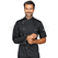 ISACCO GIACCA CUOCO MANHATTAN M/M NERO + CODINO GRIGIO 65% POLYESTER  35% COTTON