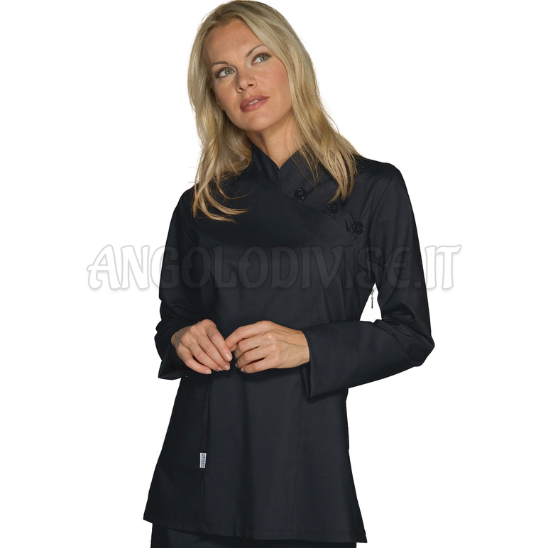 ISACCO CASACCA TAIPEI NERO 65% POLYESTER  35% COTTON