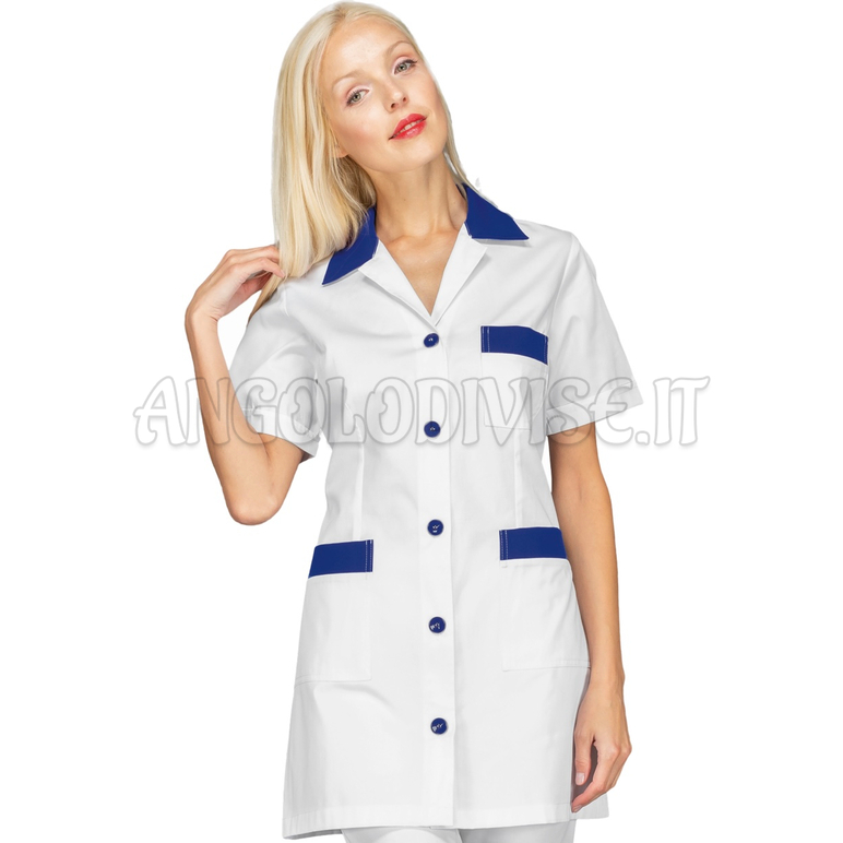 ISACCO CASACCA MARBELLA M/M BIANCO+CINA 65% POLYESTER  35% COTTON
