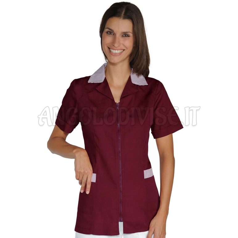 ISACCO CASACCA BARCELLONA M/M BORDEAUX + RIGA BORDEAUX 65% POLYESTER  35% COTTON