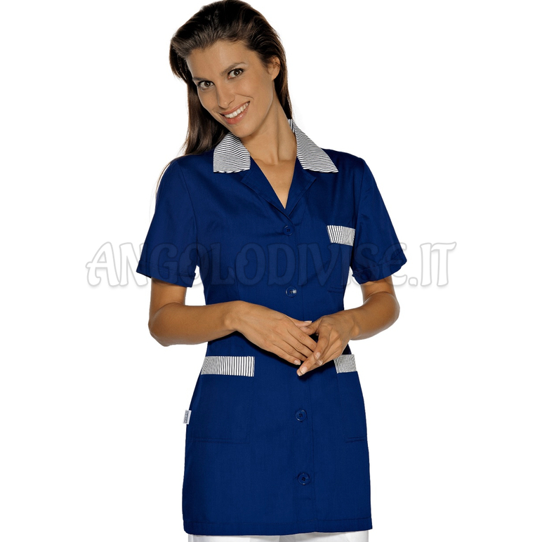 ISACCO CASACCA MARBELLA M/M BLU+R. BLU 65% POLYESTER  35% COTTON