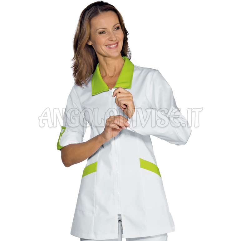 ISACCO CASACCA TORTOLA BIANCO+MELA 65% POLYESTER  35% COTTON