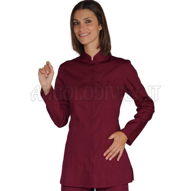 ISACCO CASACCA PORTOFINO BORDEAUX 65% POLYESTER  35% COTTON