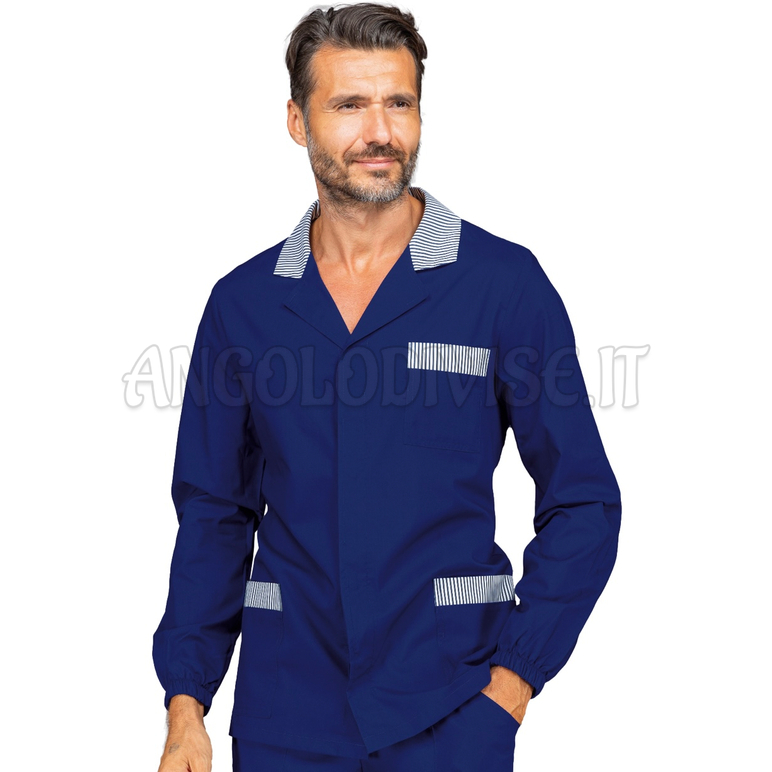 ISACCO CASACCA PETER BLU+R.BLU 65% POLYESTER  35% COTTON