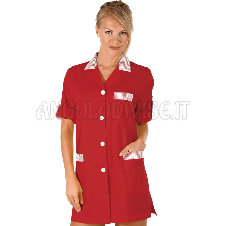 ISACCO CASACCA YORK M/M ROSSO+R.ROSSO 65% POLYESTER  35% COTTON