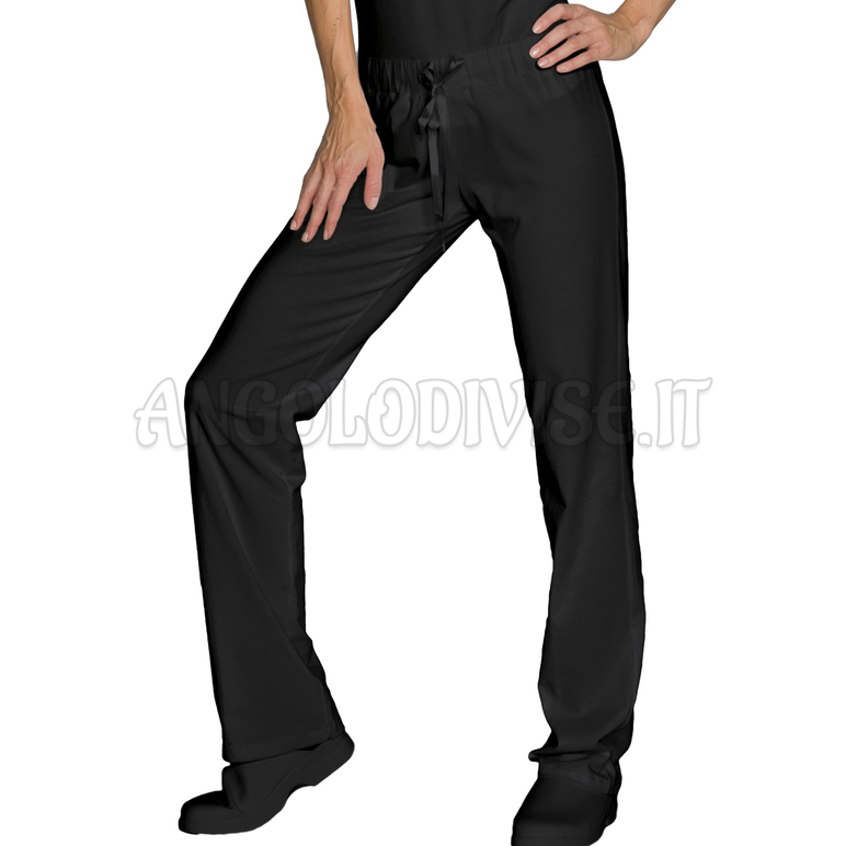 ISACCO PANTAJERSEY NERO 97% COTTON  3% SPANDEX