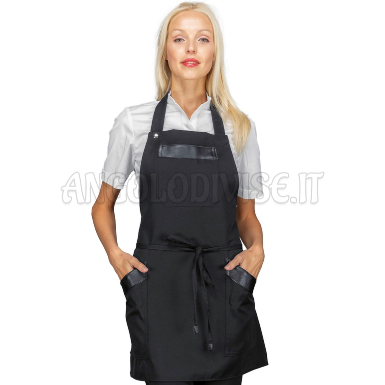 ISACCO GREMBIULE OREGON SHORT NERO 100 % POLYESTER