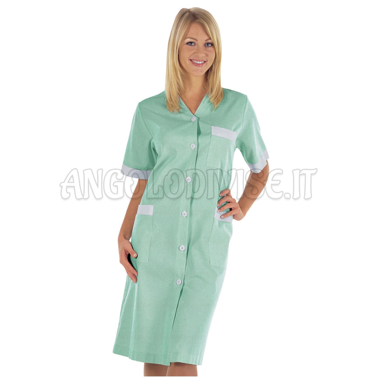 ISACCO CAMICE MICHELLE R.VERDE 100% COTTON PIQUET