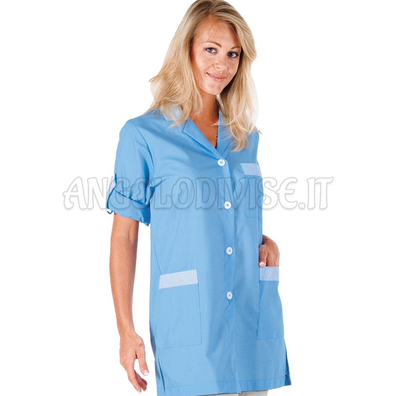 ISACCO CASACCA YORK AZZURRA+R.AZZURRO 65% POLYESTER  35% COTTON