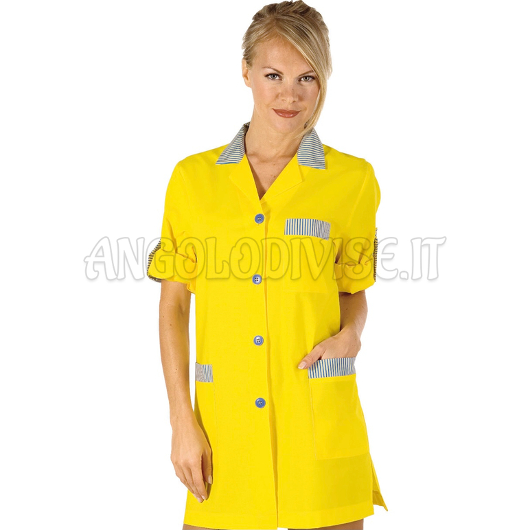 ISACCO CASACCA YORK GIALLO+R.AZZURRA 65% POLYESTER  35% COTTON