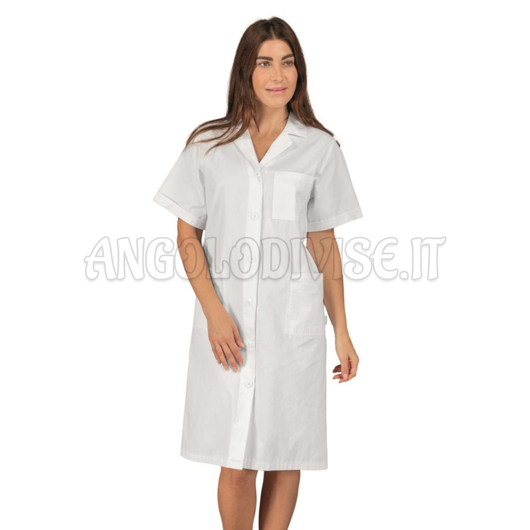 ISACCO CAMICE DONNA AMBURGO M/M BIANCO 100 % COTTON