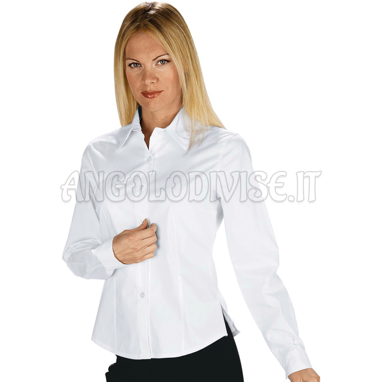 ISACCO CAMICETTA TENERIFE STRETCH BIANCO 97% COTTON  3% SPANDEX