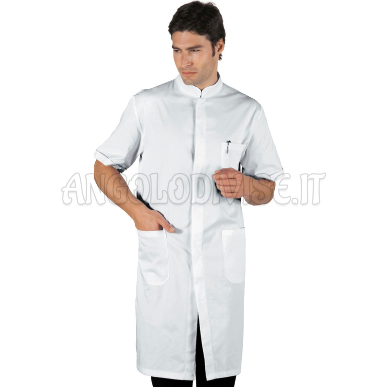 ISACCO CAMICE UOMO DAVEMPORT M/M BIANCO 100 % COTTON