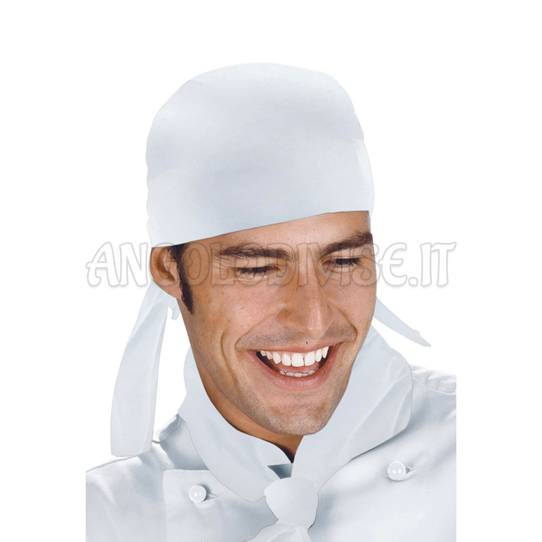 ISACCO BANDANA BIANCO 65% POLYESTER  35% COTTON
