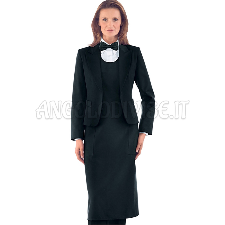 ISACCO SPENCER DONNA SOMMELIER FODERATO NERO 60% WOOL (LANA)  40% POLYESTER
