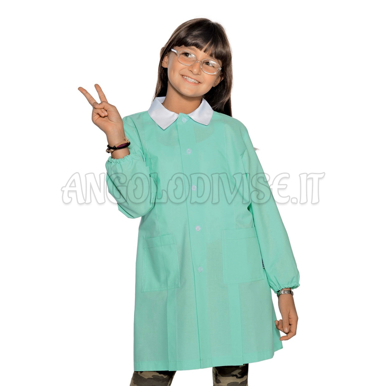 ISACCO GREMBIULINO POLLICINO VERDE ACQUA 65% POLYESTER  35% COTTON